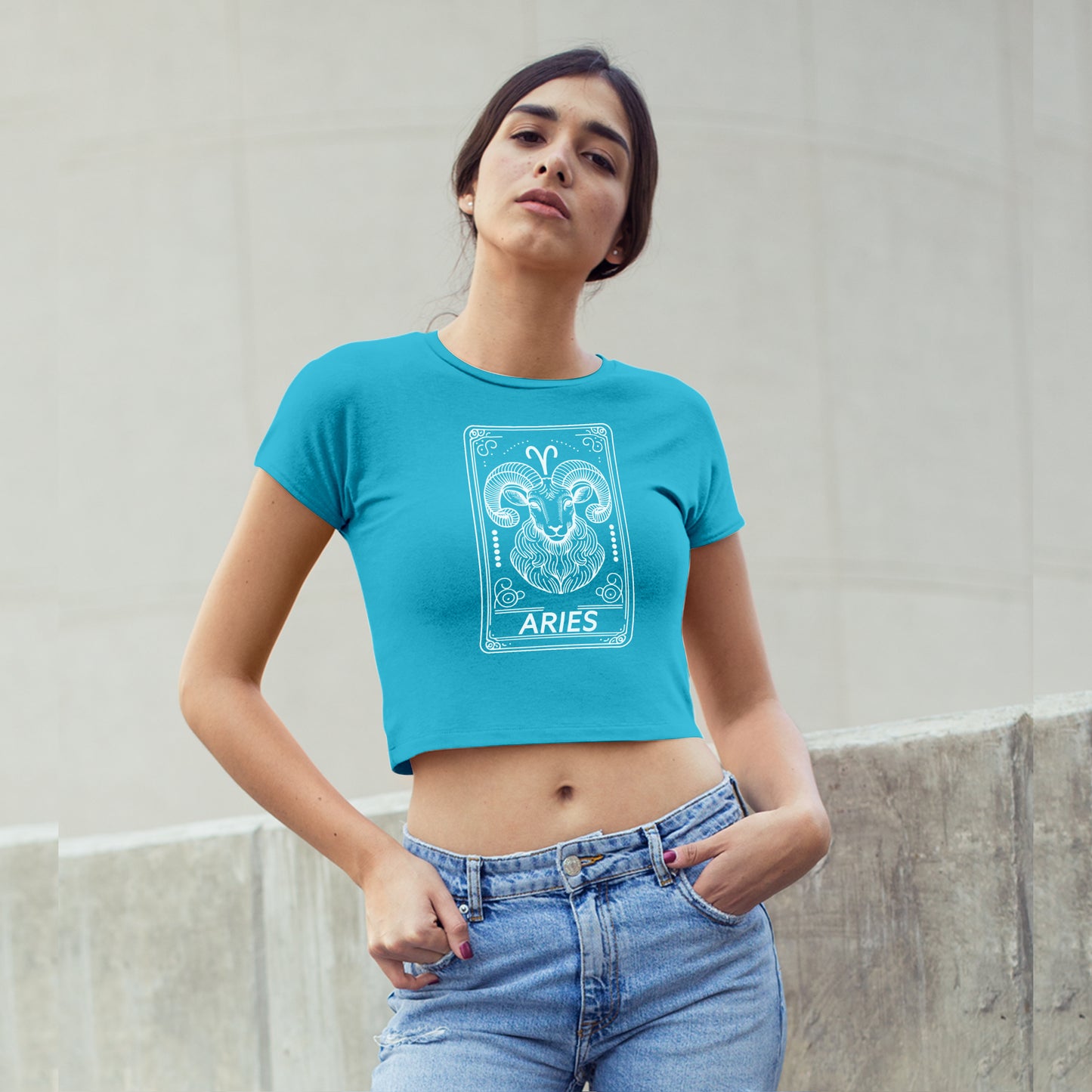 Cosmic Signs Tarot Collection - Aries Crop Top