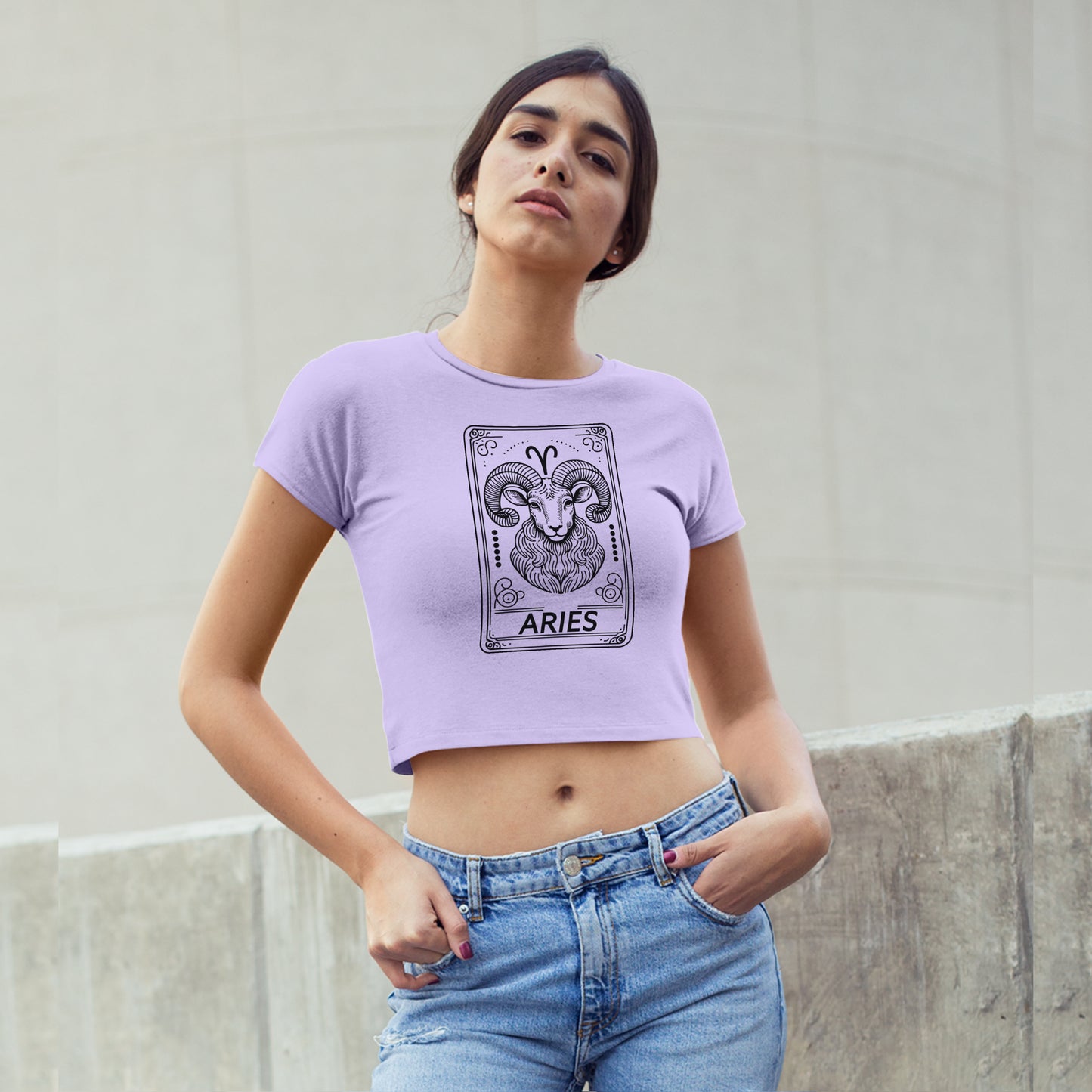 Cosmic Signs Tarot Collection - Aries Crop Top