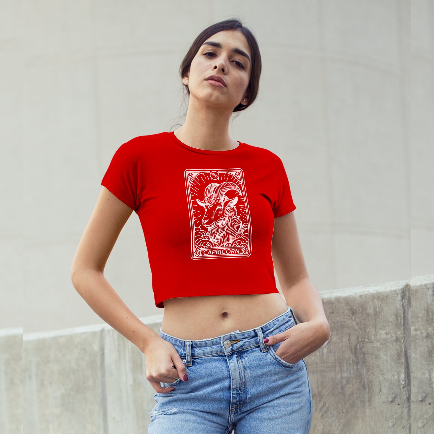 Cosmic Signs Tarot Collection - Capricorn Crop Top