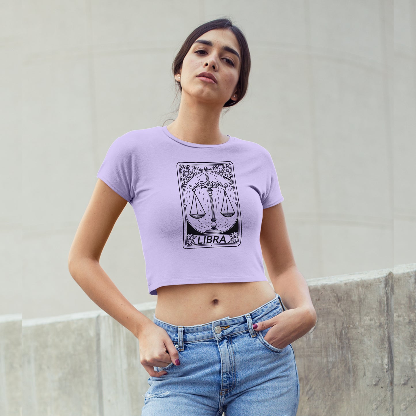 Cosmic Signs Tarot Collection - Libra Crop Top