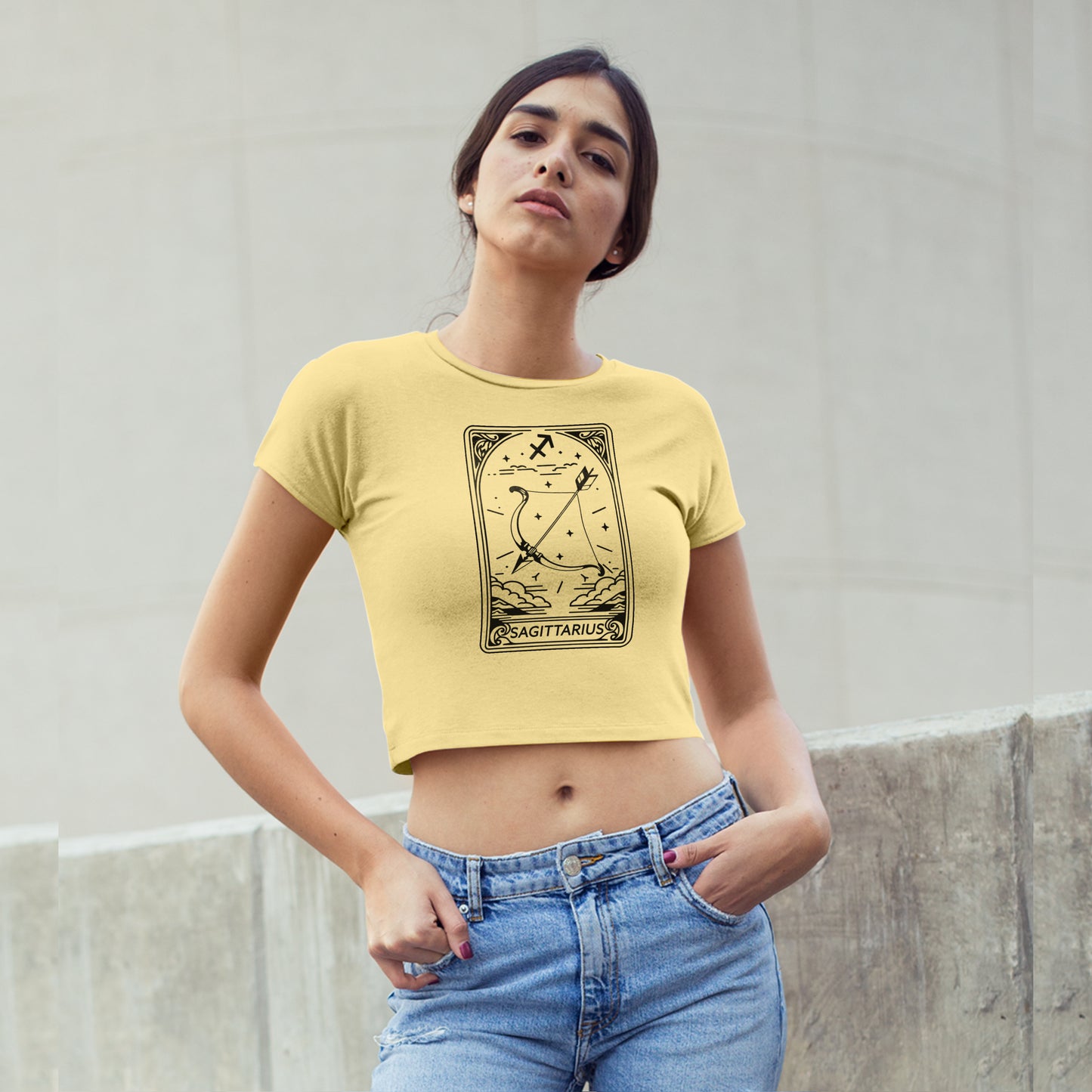 Cosmic Signs Tarot Collection - Sagittarius Crop Top