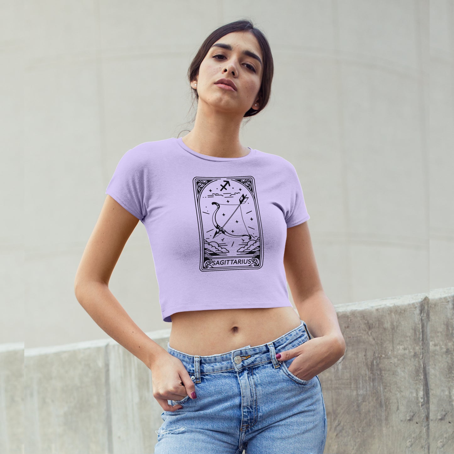 Cosmic Signs Tarot Collection - Sagittarius Crop Top