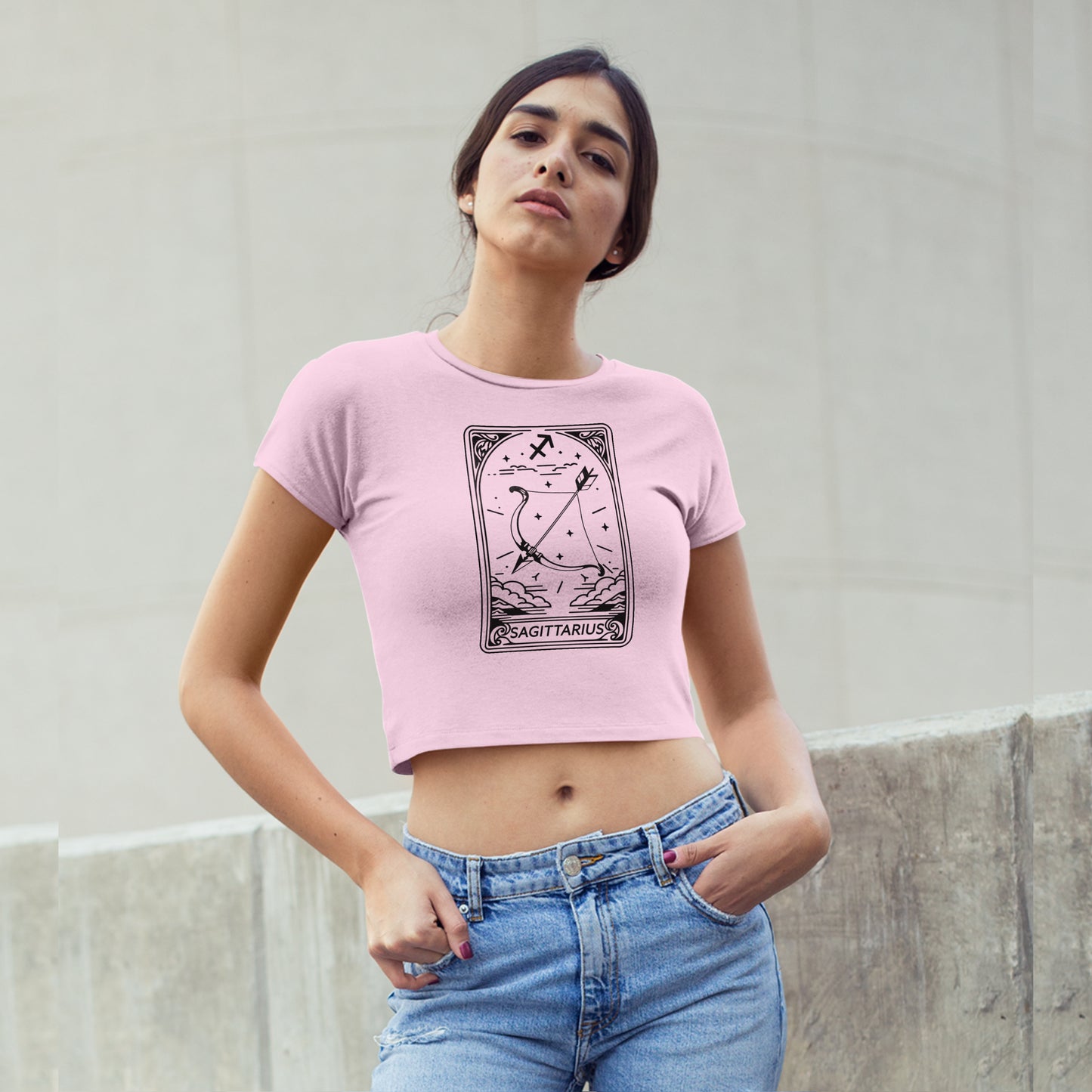 Cosmic Signs Tarot Collection - Sagittarius Crop Top