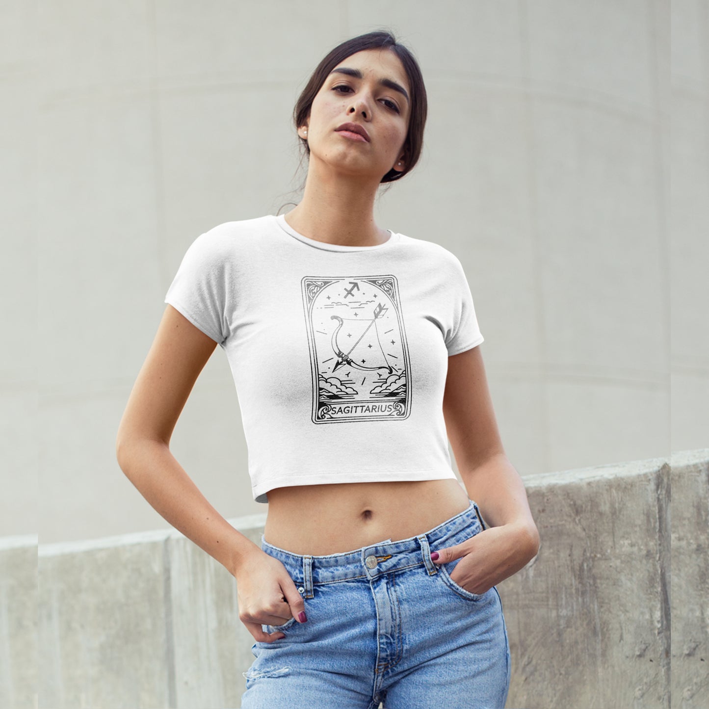 Cosmic Signs Tarot Collection - Sagittarius Crop Top