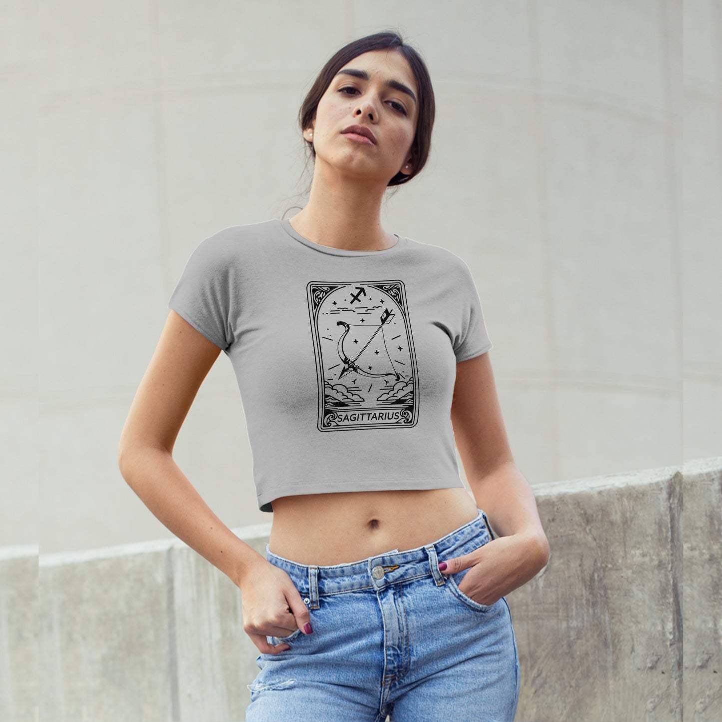 Cosmic Signs Tarot Collection - Sagittarius Crop Top