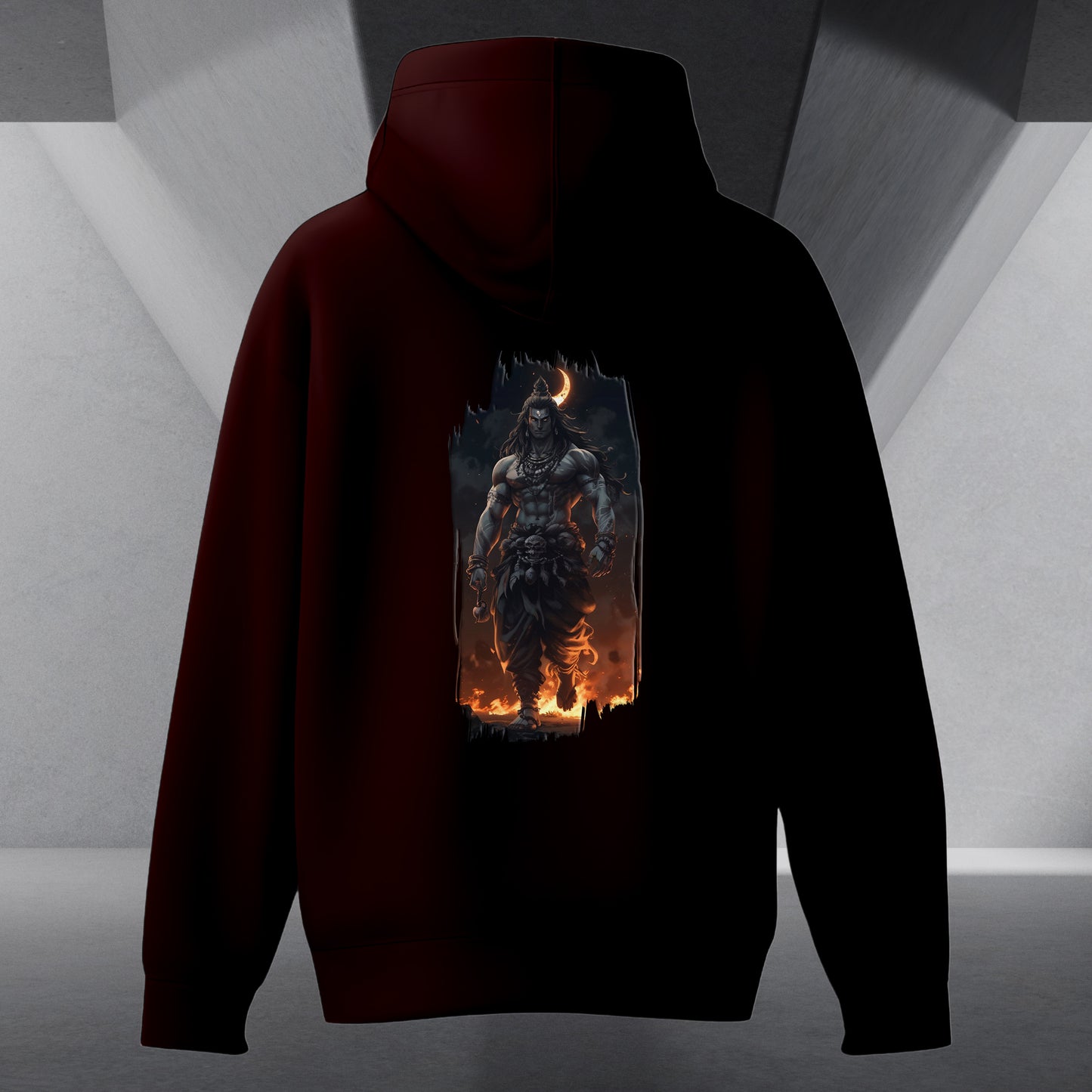 The Māhādev Collection - Bhairav I Hoodie Back Print