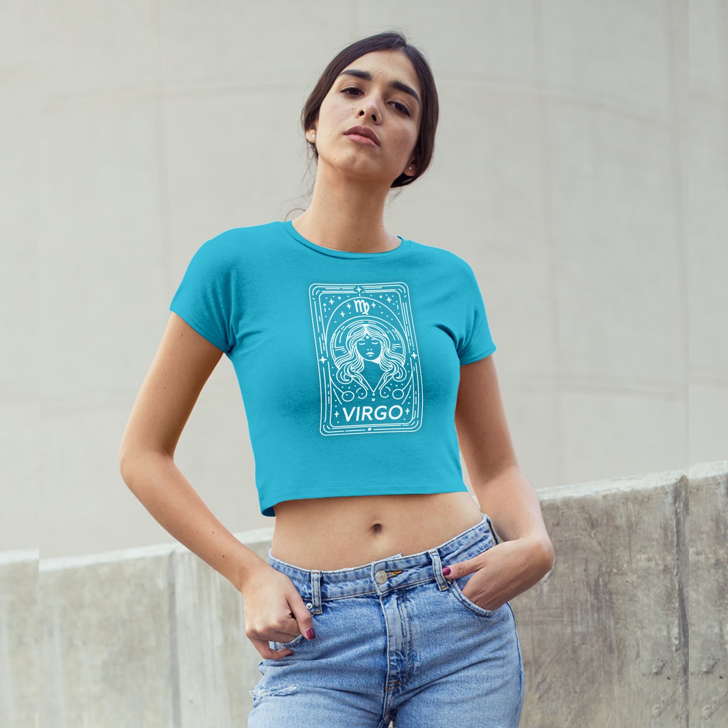 Cosmic Signs Tarot Collection - Virgo Crop Top