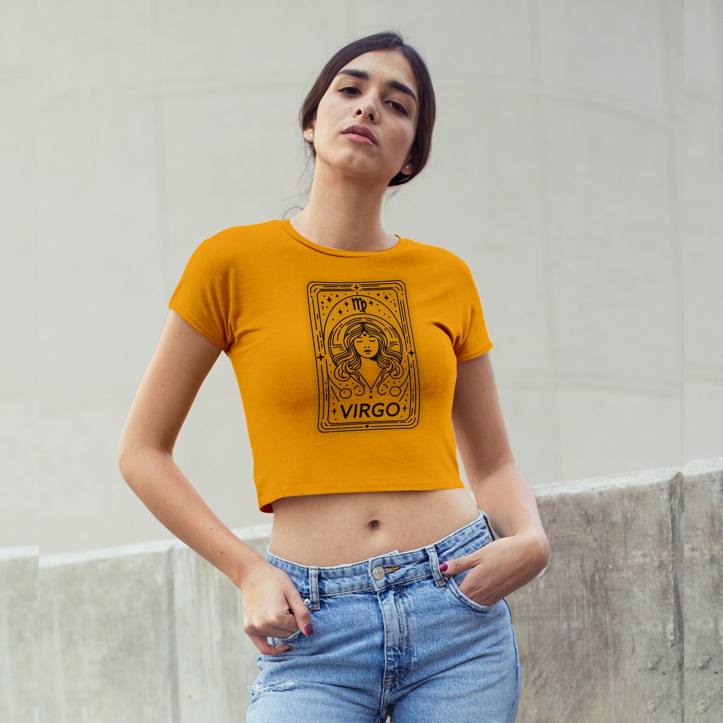 Cosmic Signs Tarot Collection - Virgo Crop Top