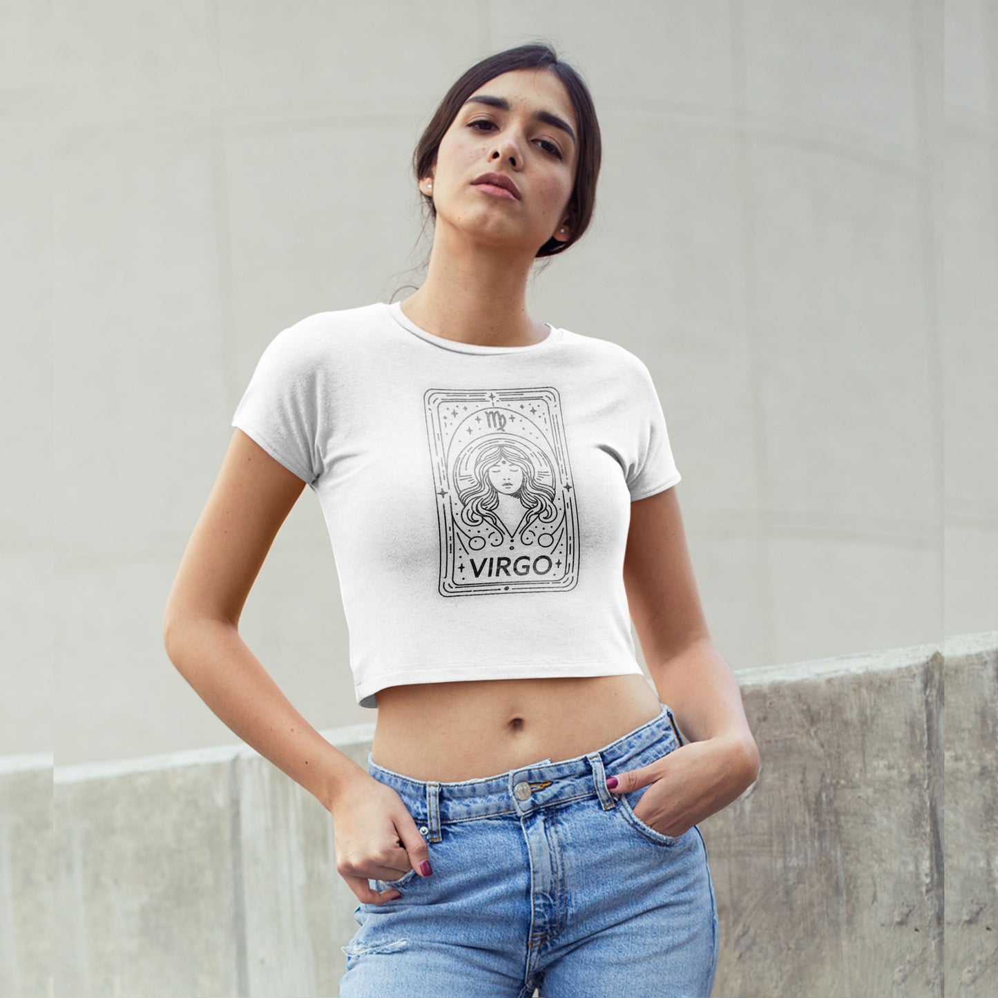 Cosmic Signs Tarot Collection - Virgo Crop Top