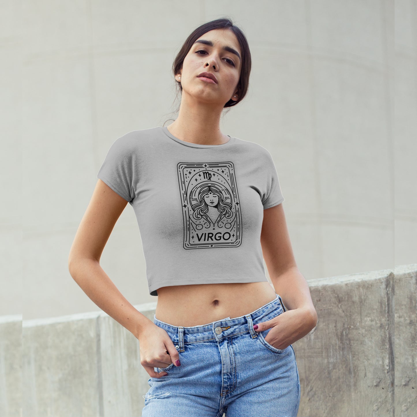 Cosmic Signs Tarot Collection - Virgo Crop Top
