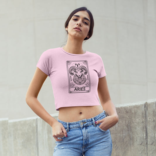 Cosmic Signs Tarot Collection - Aries Crop Top
