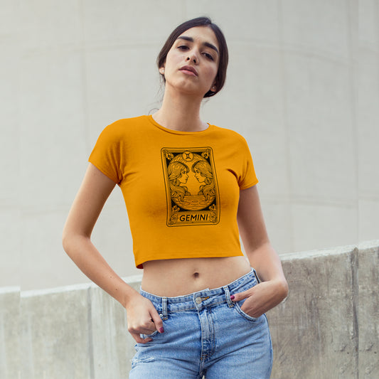 Cosmic Signs Tarot Collection - Gemini Crop Top