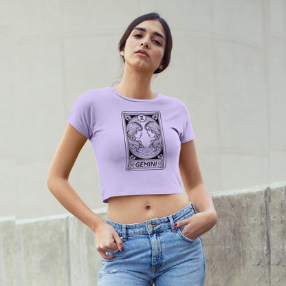 Cosmic Signs Tarot Collection - Gemini Crop Top