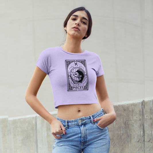 Cosmic Signs Tarot Collection - Pisces Crop Top