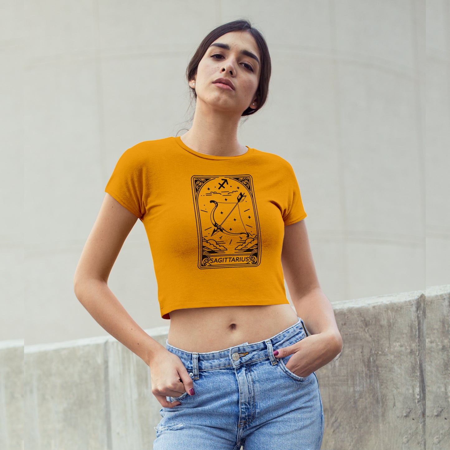 Cosmic Signs Tarot Collection - Sagittarius Crop Top
