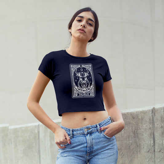 Cosmic Signs Tarot Collection - Taurus Crop Top