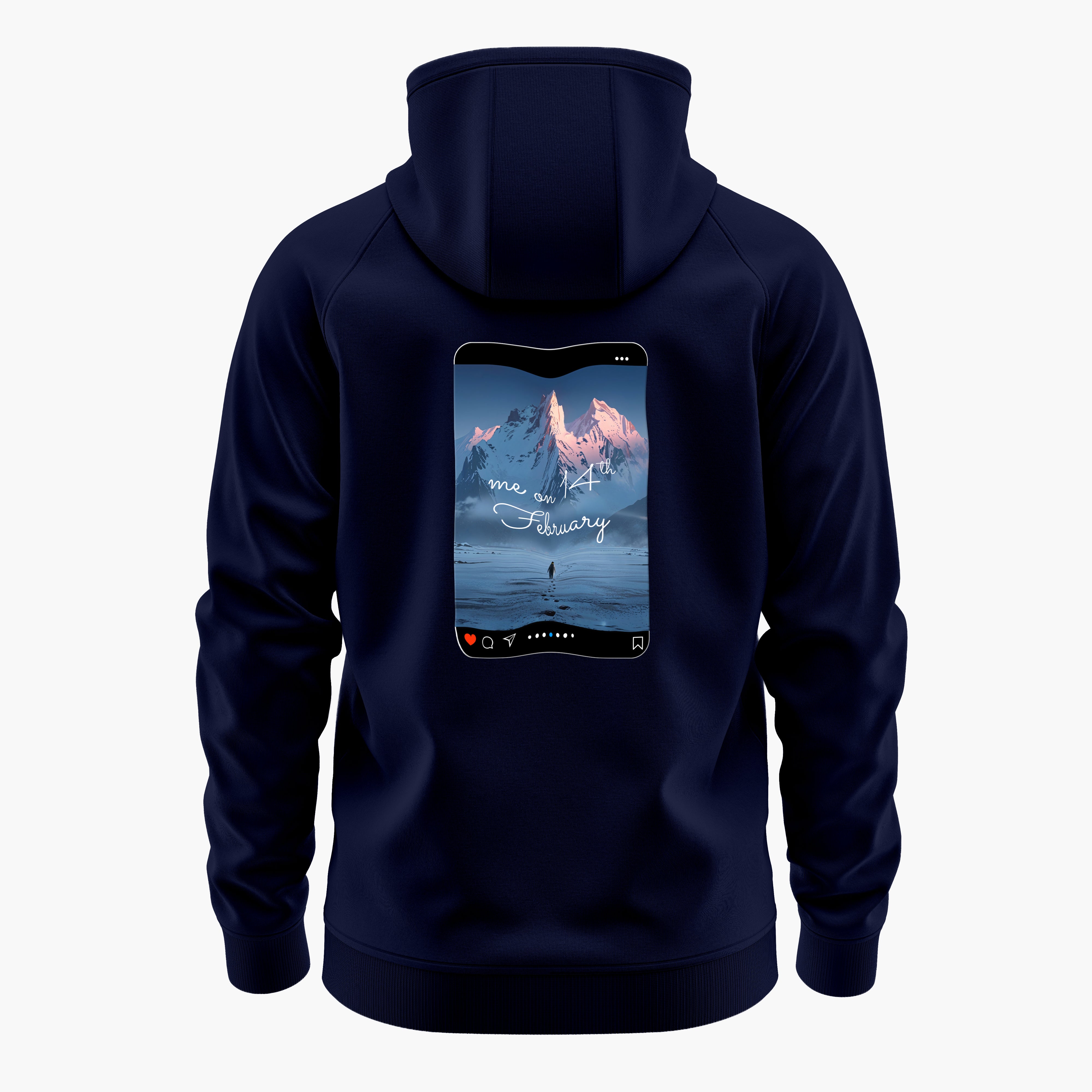Cosmic Valentine Anti-Hero - Me on 14th Feb Hoodie Backprint