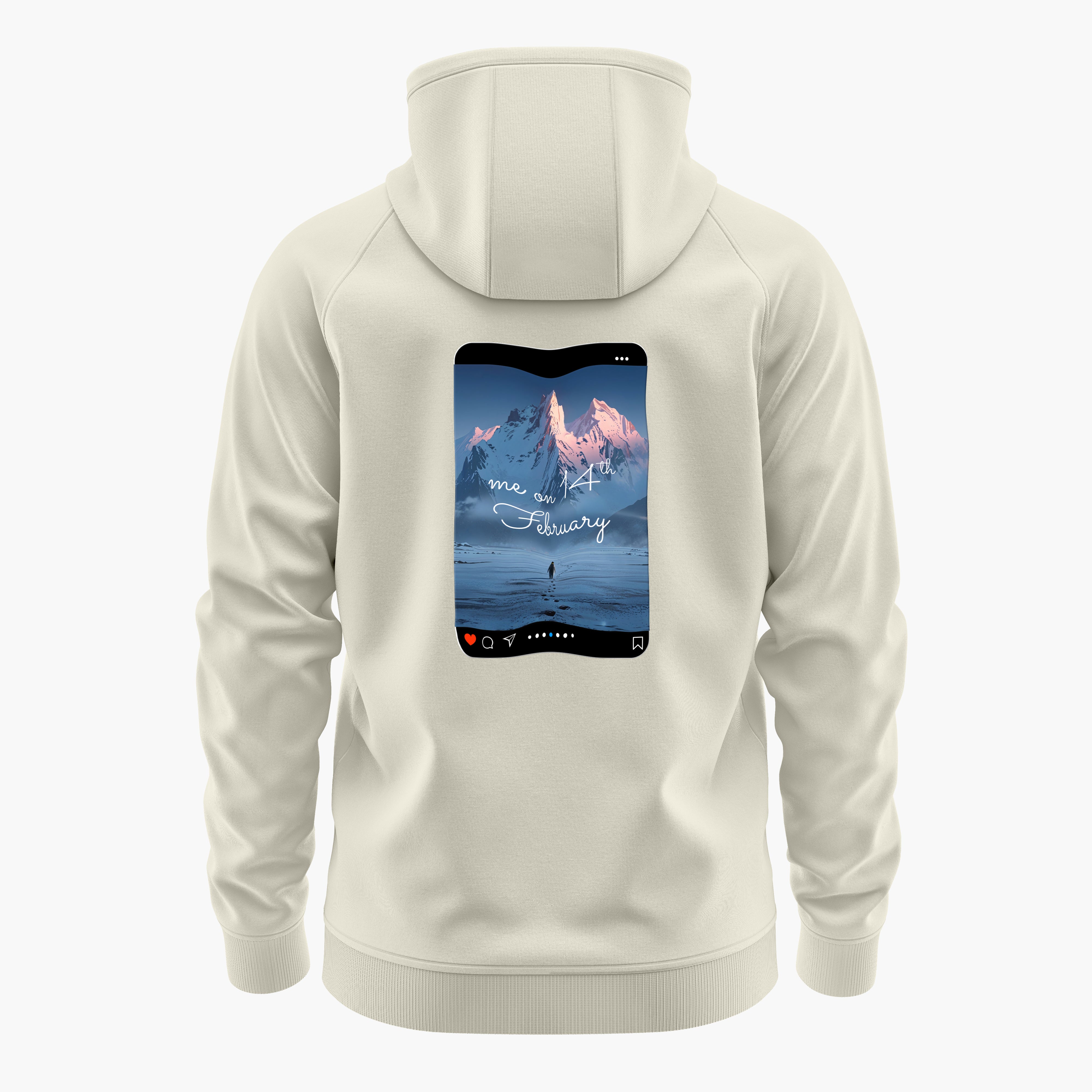 Cosmic Valentine Anti-Hero - Me on 14th Feb Hoodie Backprint