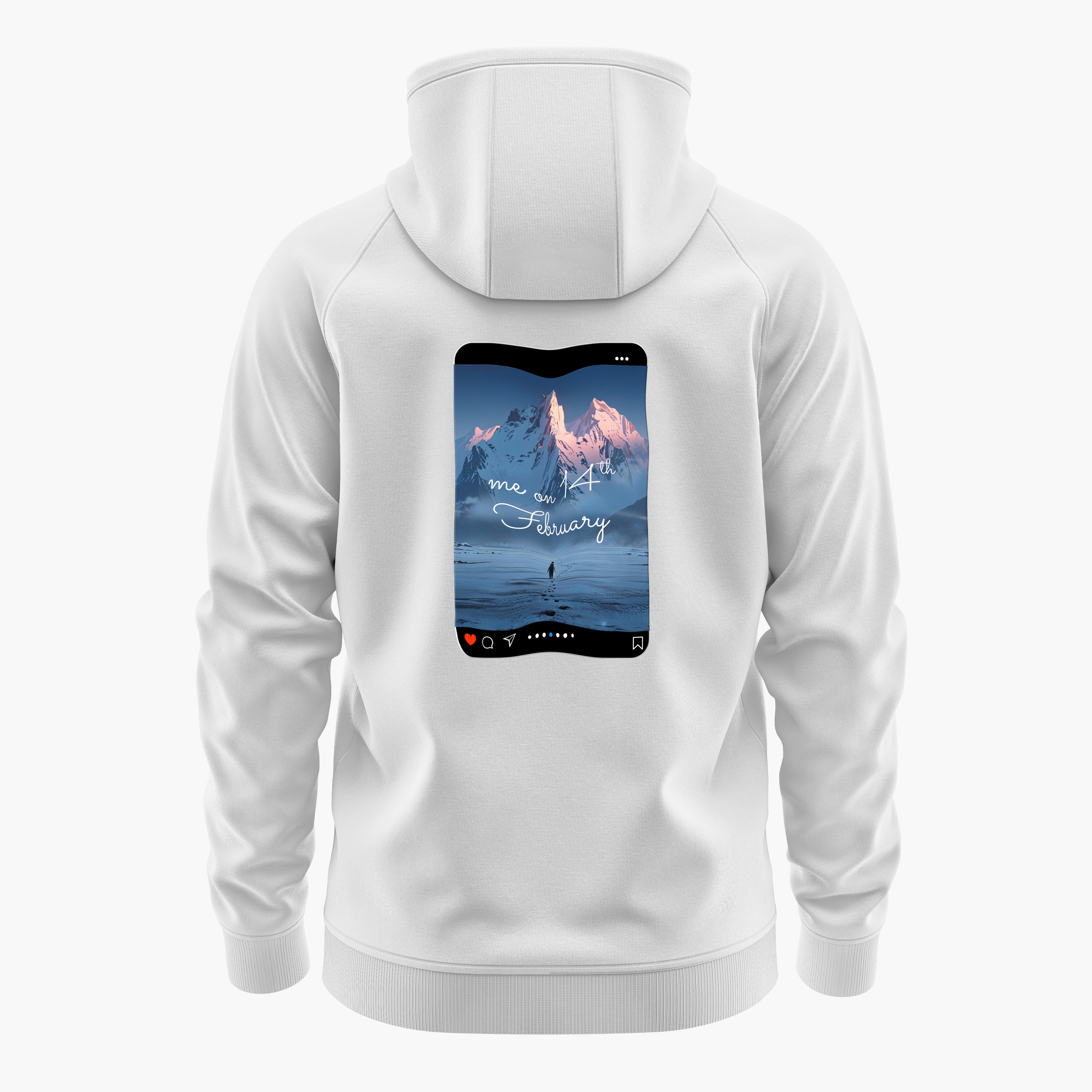 Cosmic Valentine Anti-Hero - Me on 14th Feb Hoodie Backprint